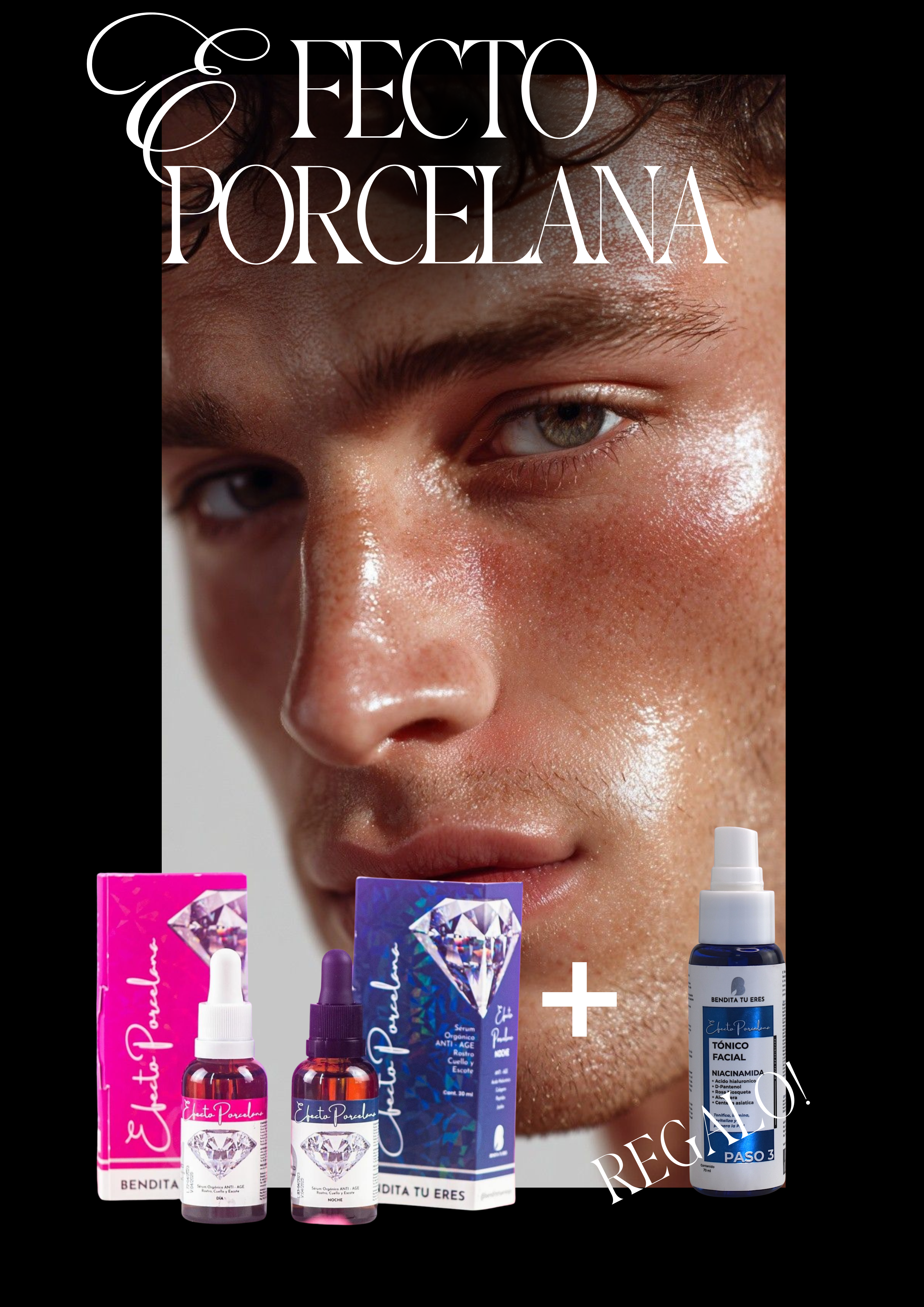 KIT EFECTO PORCELANA + TONICO DE NIACINAMIDA DE REGALO