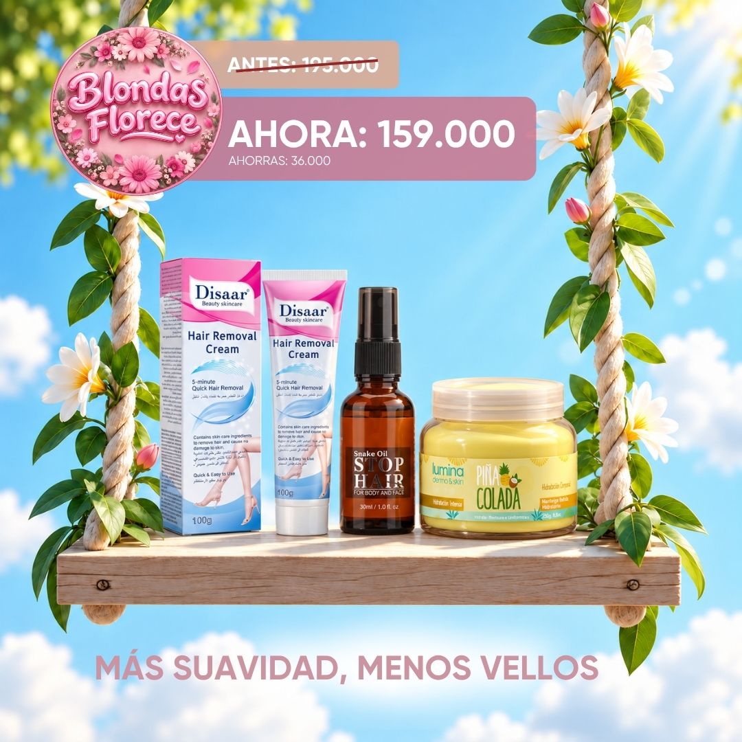 Kit 1 — MÁS SUAVIDAD, MENOS VELLOS (Combo Primavera)