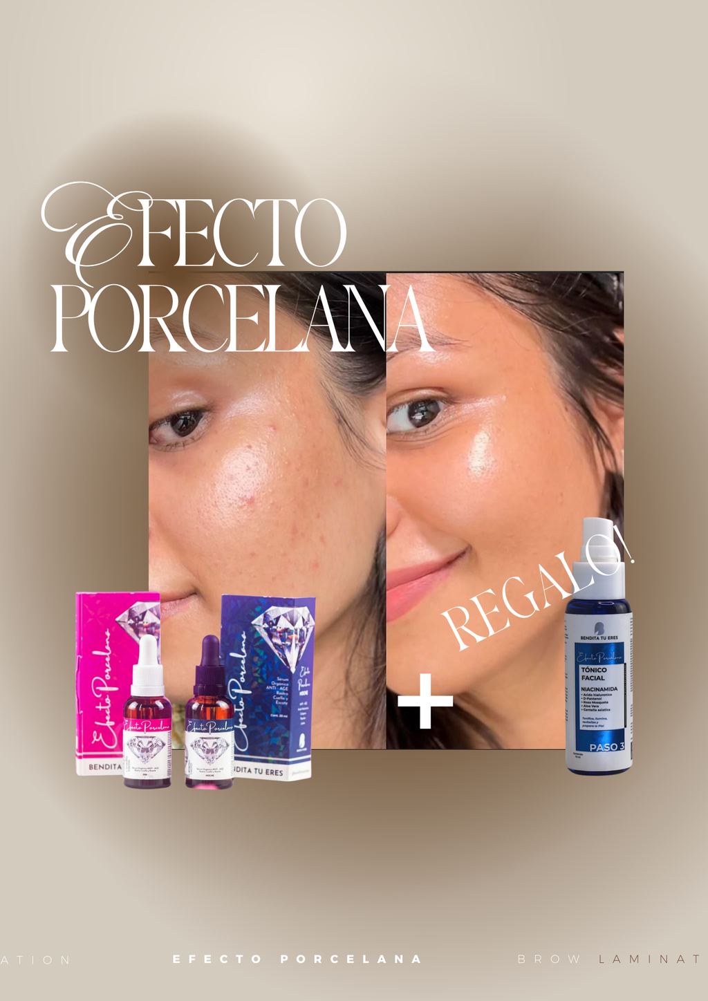 KIT EFECTO PORCELANA + TONICO DE NIACINAMIDA DE REGALO