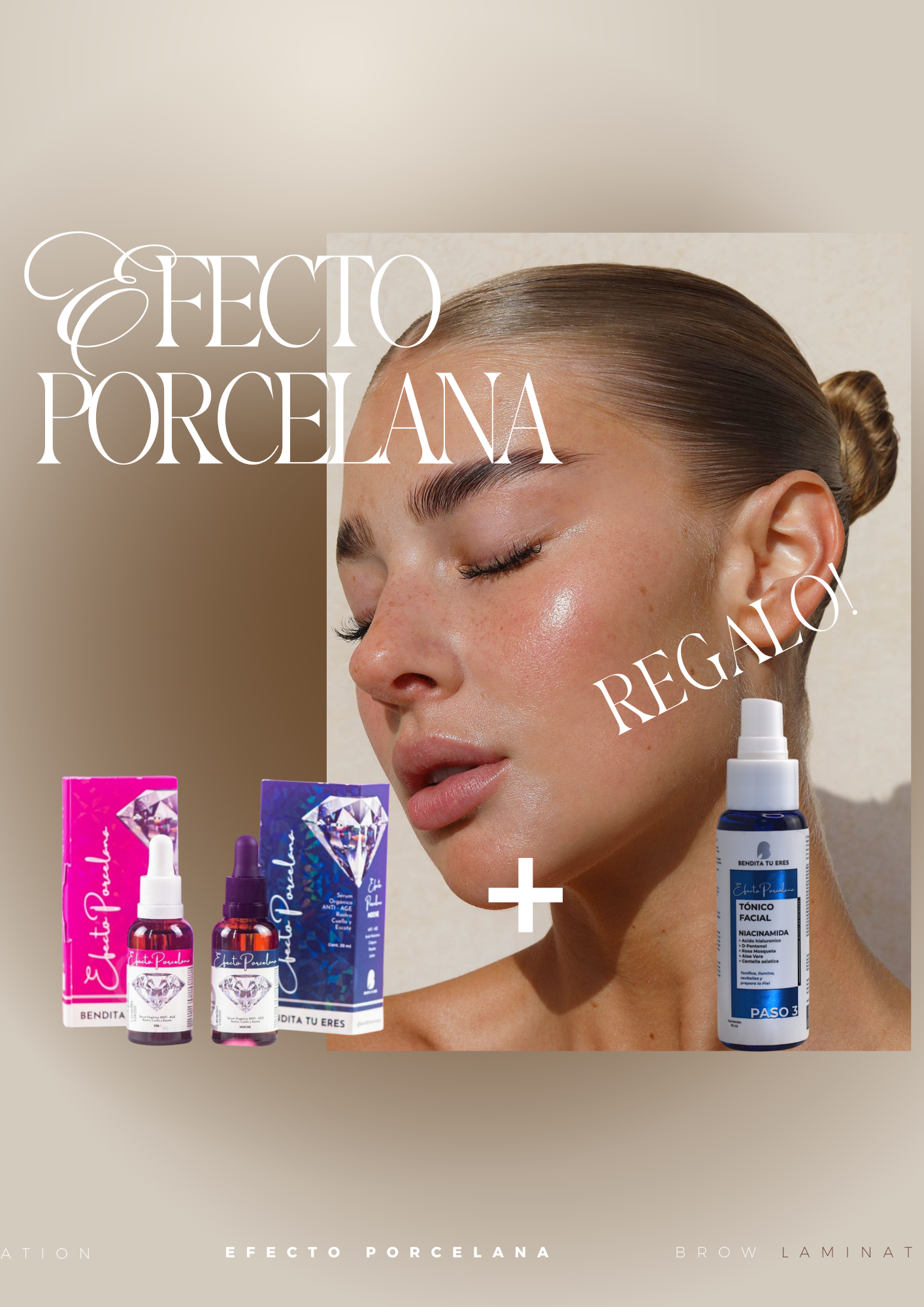 KIT EFECTO PORCELANA + TONICO DE NIACINAMIDA DE REGALO