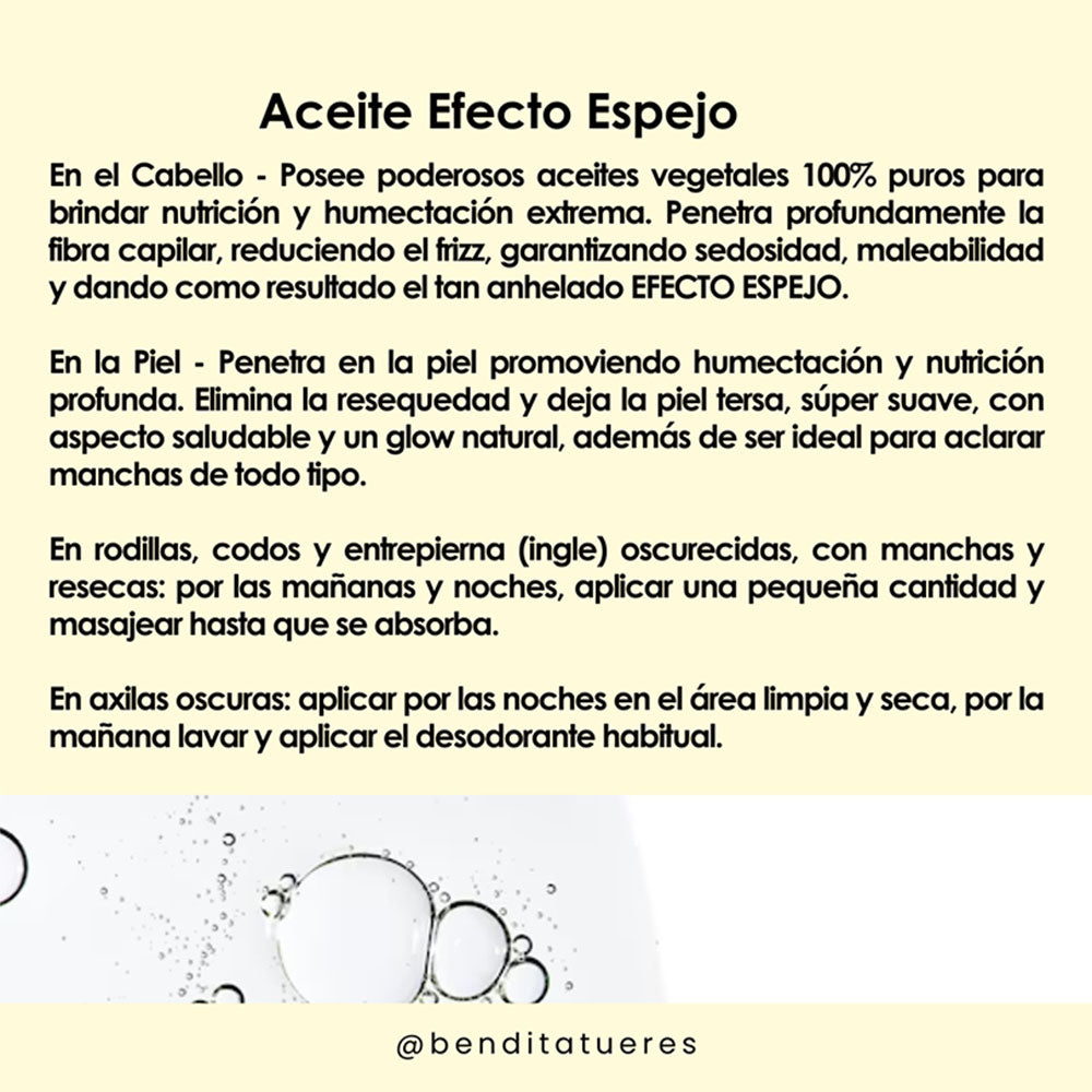 Aceite Efecto Espejo BENDITA TÚ ERES