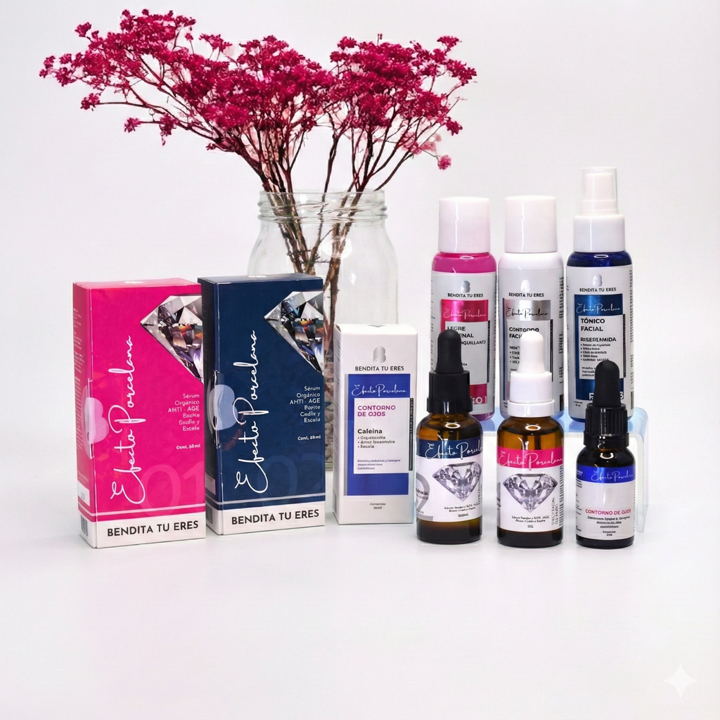 KIT COMPLETO EFECTO PORCELANA – PIEL LUMINOSA EN 2 SEMANAS