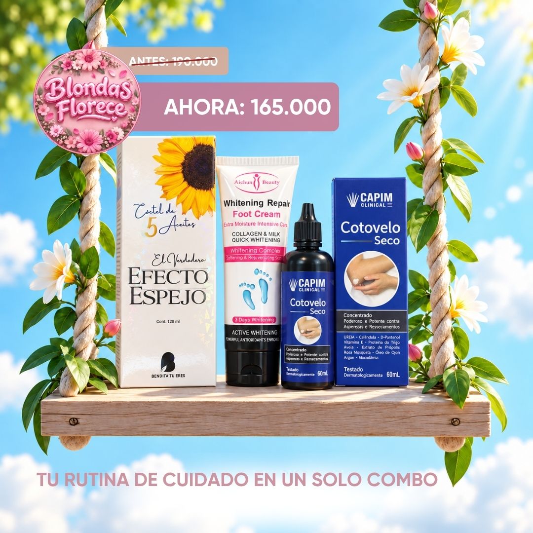 Combo Efecto Espejo Aceite + Cotovelo Seco + Foot Cream Aichun - Última Promo Primavera