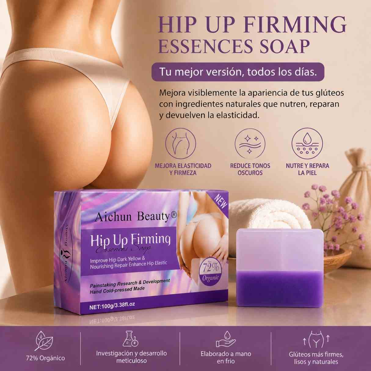 Aichun Beauty Jabon Reafirmante/Reductor P/Caderas Unid 100 G - Blondas Cosmeticos | Blondas Paraguay