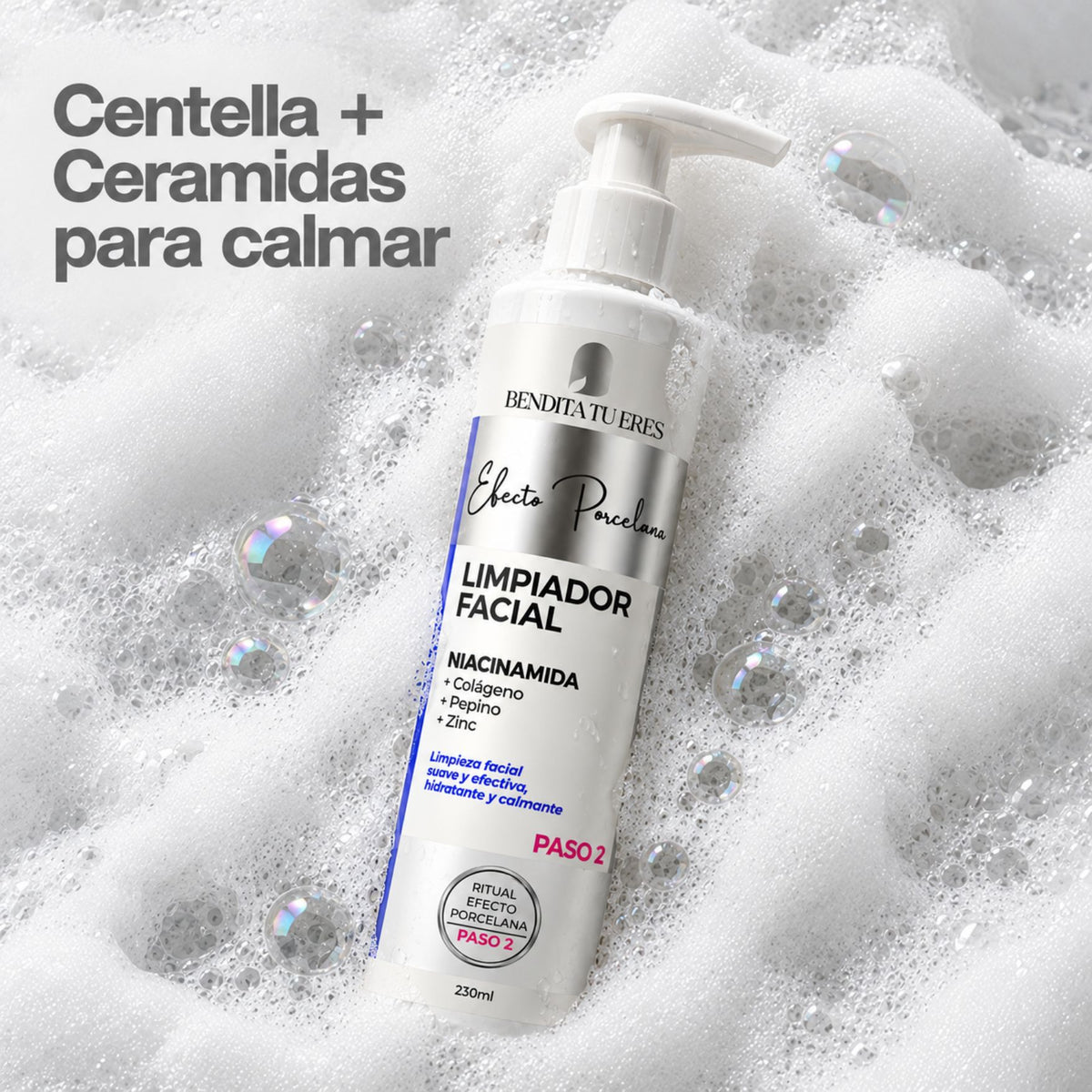 Bendita tu eres Efecto Porcelana Limpiador Facial 230 ml