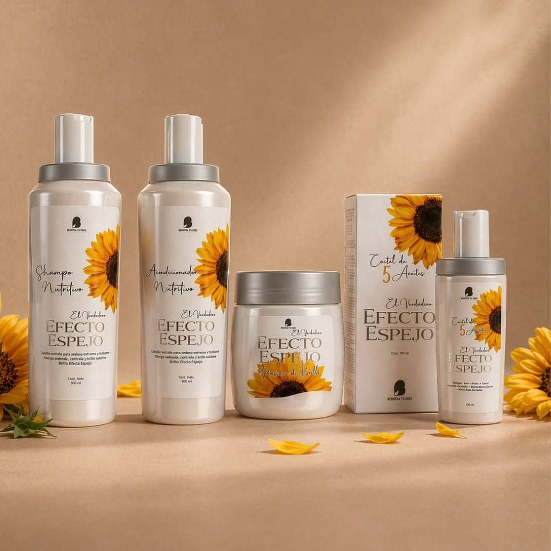 Bendita Tu Eres Kit Kit Efecto Espejo Completo para un Cabello Radiante