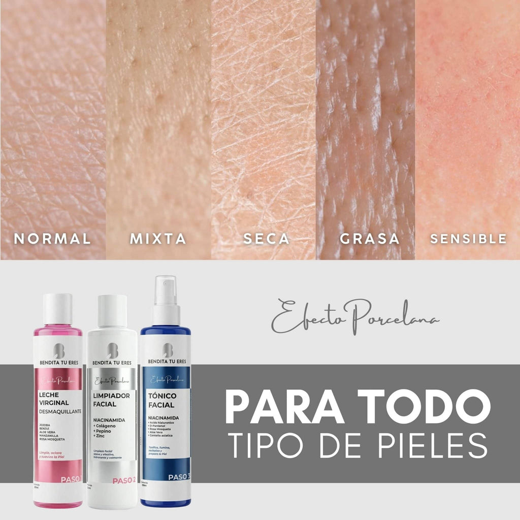Bendita Tu Eres Kit Kit Rutina Básica Piel de Porcelana + Contorno de Regalo