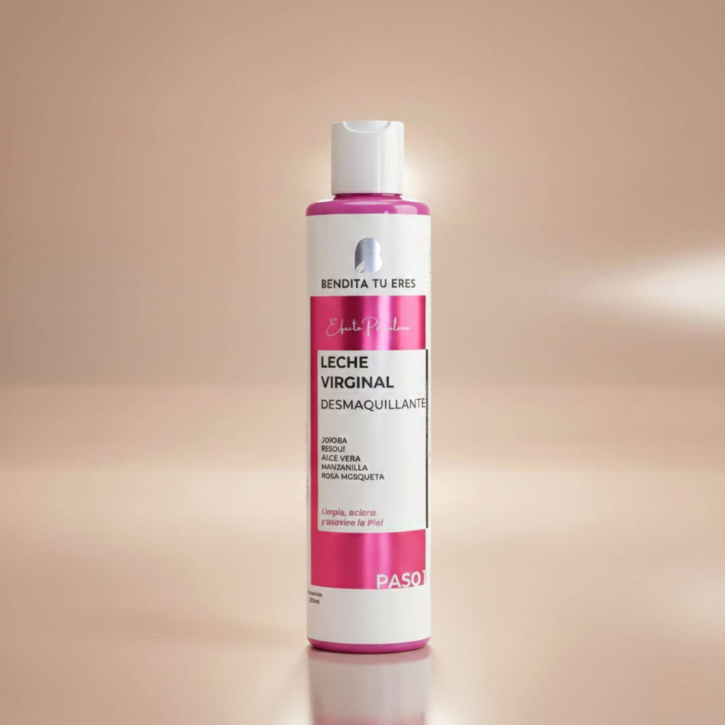Bendita Tu Eres Leche Virginal Desmaquillante 230 ml - Kit Efecto Porcelana – Ritual Completo de 6 Pasos • Piel Luminosa en 7 Días