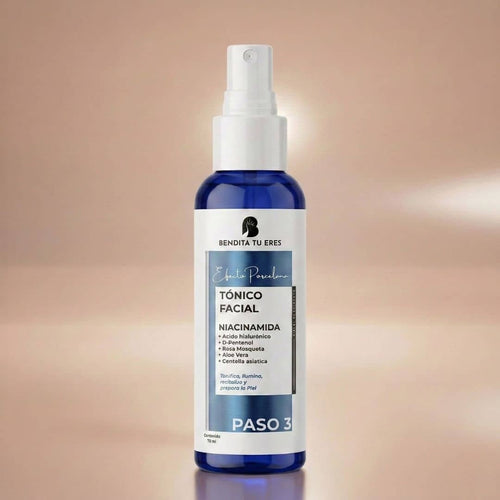 Bendita Tu Eres Tonico Facial Niacinamida 230 ml - Kit Efecto Porcelana – Ritual Completo de 6 Pasos • Piel Luminosa en 7 Días