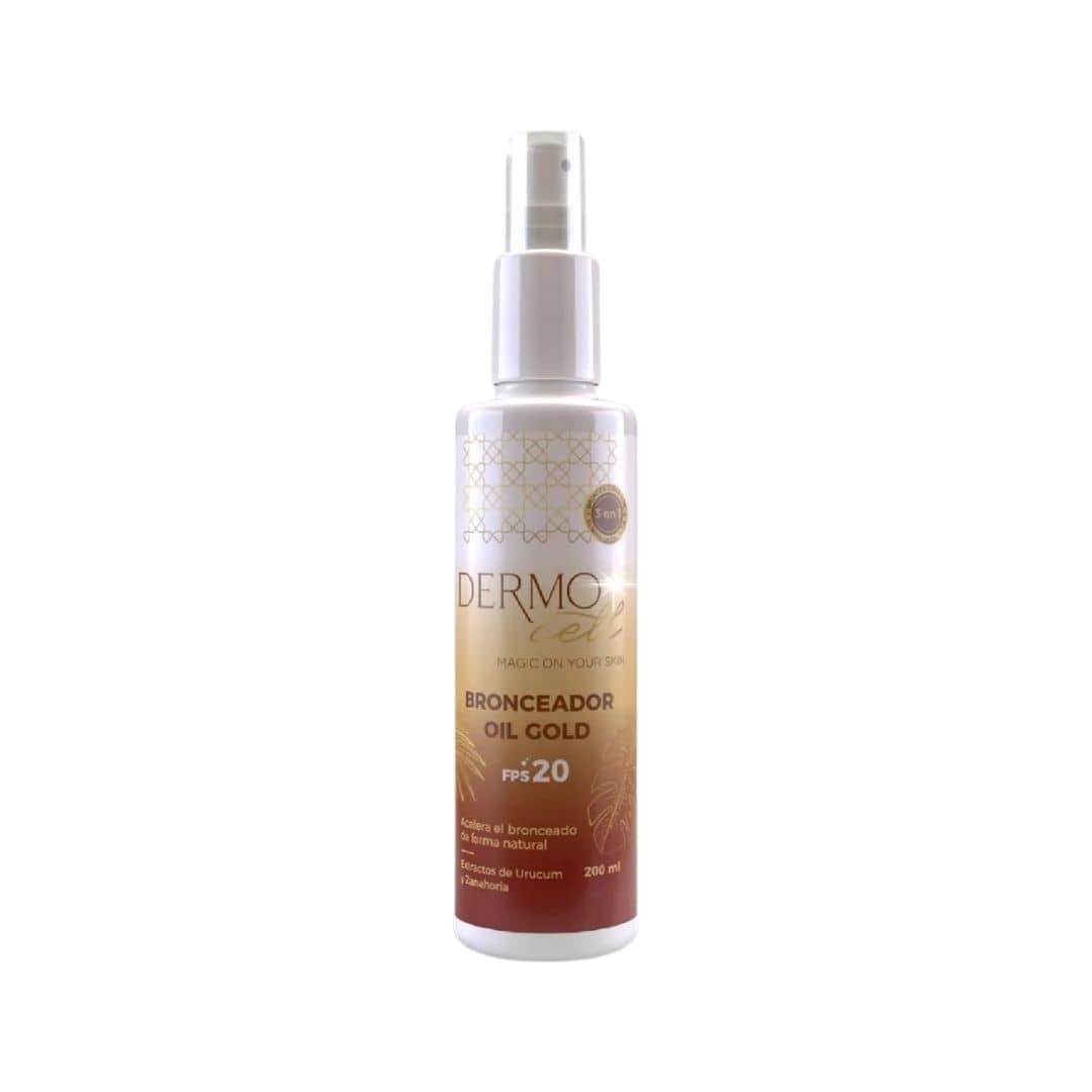 Bronceador Oil Gold FPS 20 Dermocell 200 ml
