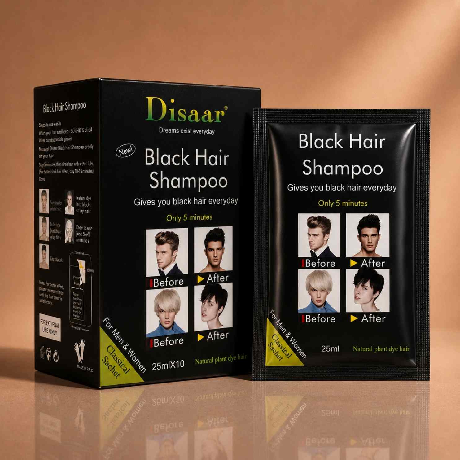 Disaar Shampoo Black 25 ml - Blondas Cosmeticos | Blondas Paraguay