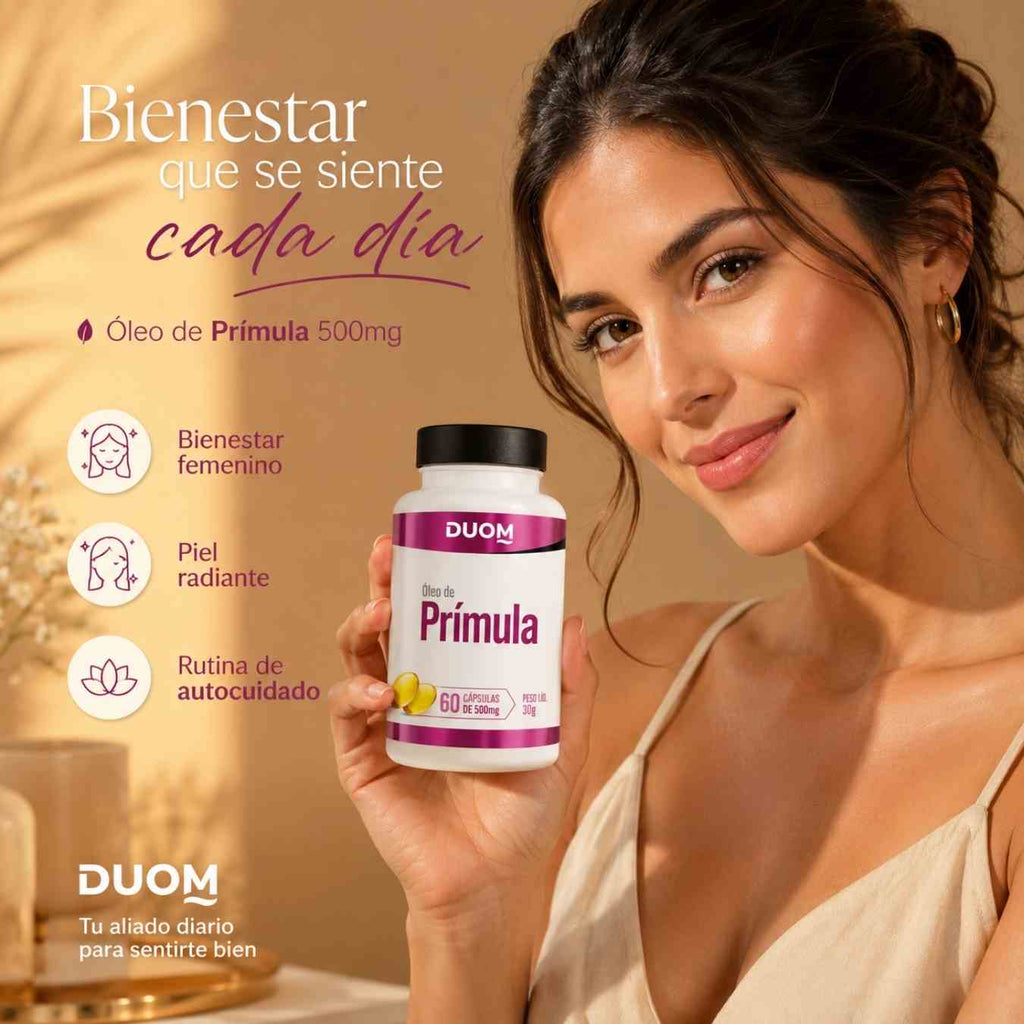 Duom Oleo De Primula 60 Caps - Blondas Cosmeticos | Blondas Paraguay