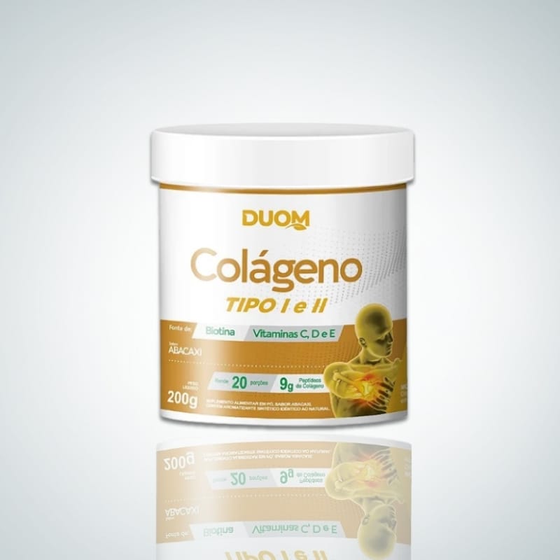 Duom Suplemento Colágeno Tipo I Y Ii  Suplemento En Polvo Sabor Piña - Duom