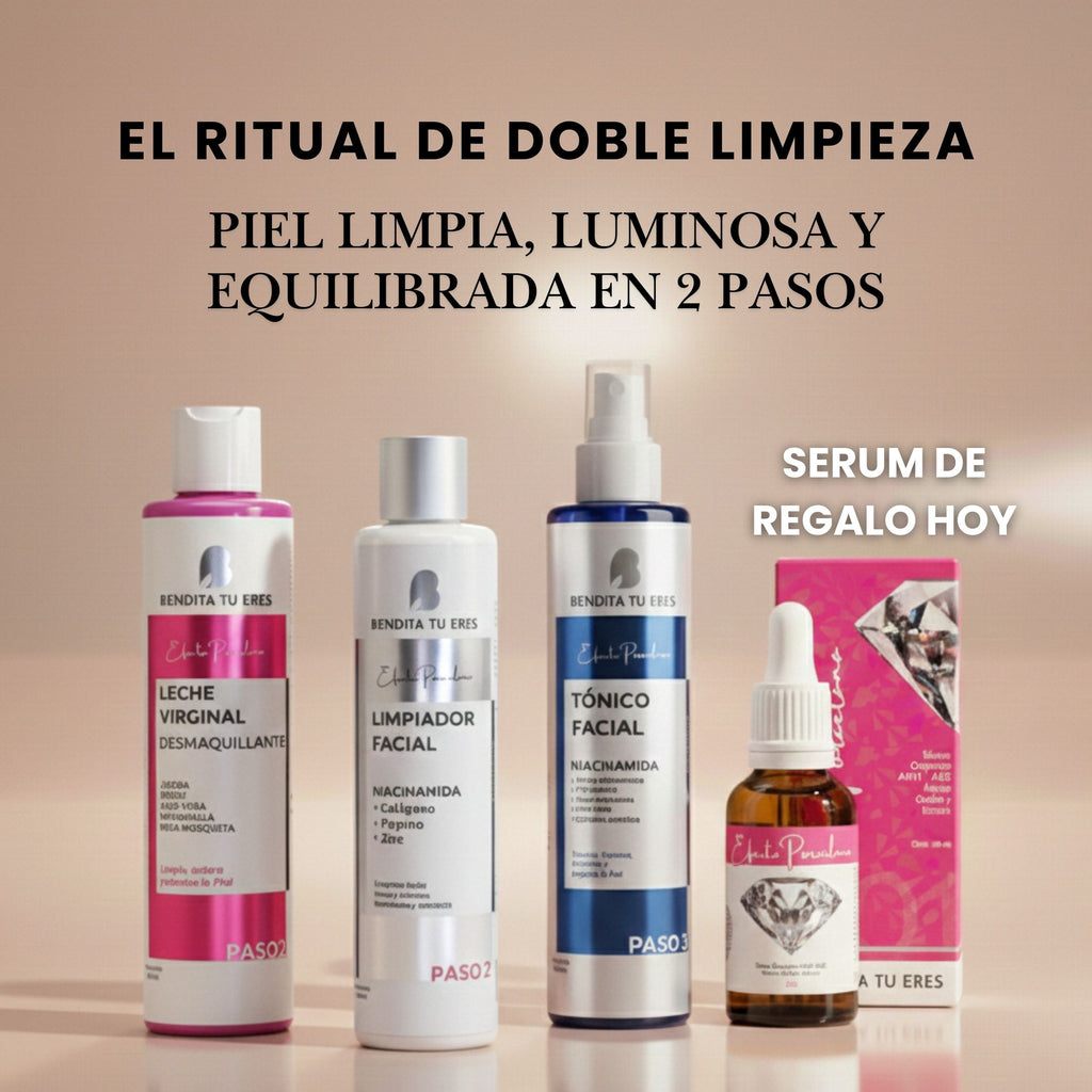 KIT DOBLE LIMPIEZA EFECTO PORCELANA + SERUM DE REGALO