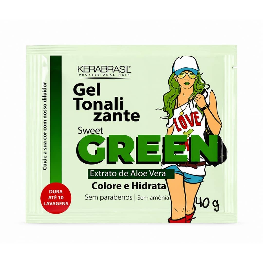 Kerabrasil Gel Ton Sweet green Unid 40 gr - Blondas Cosmeticos | Blondas Paraguay