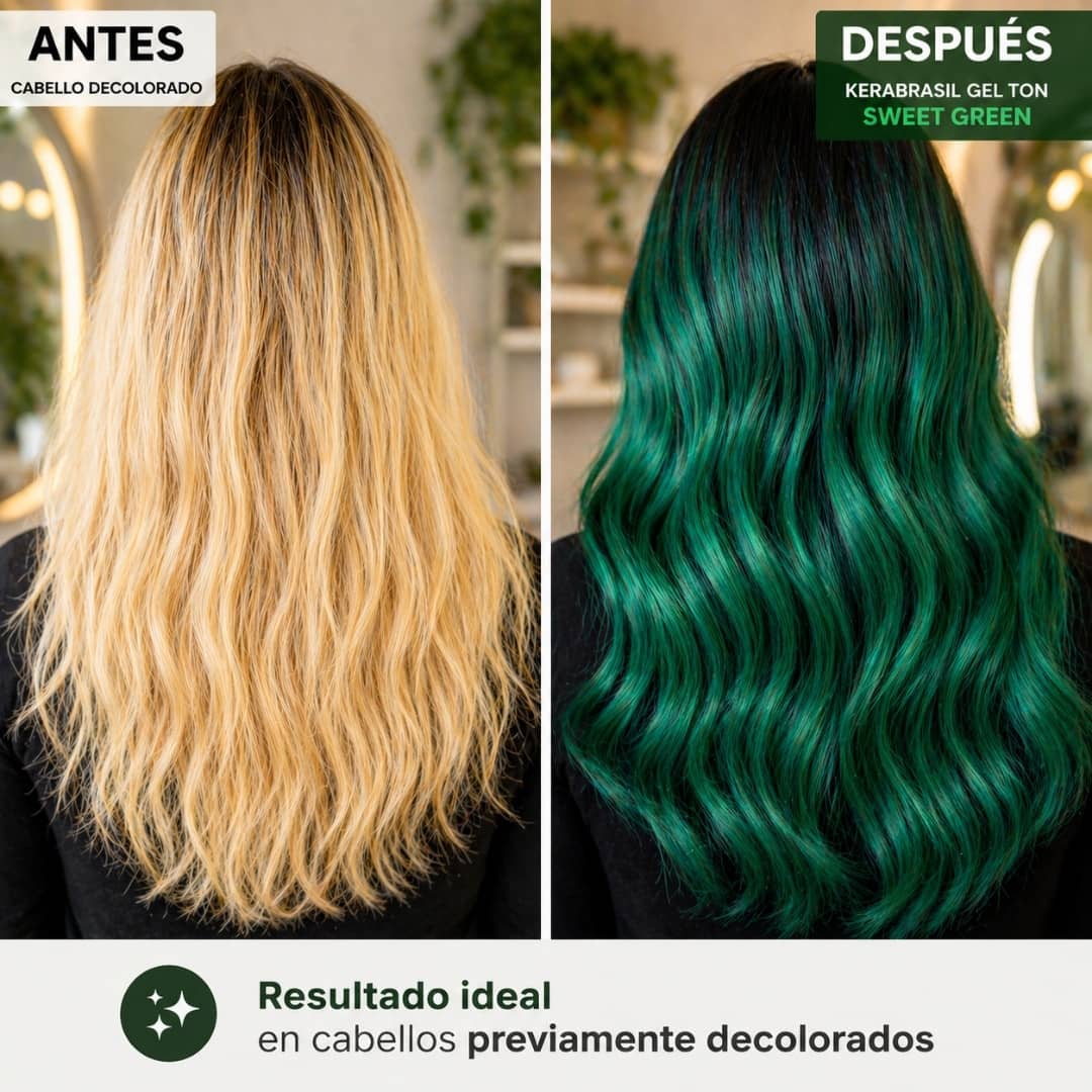 Kerabrasil Gel Ton Sweet green Unid 40 gr - Blondas Cosmeticos | Blondas Paraguay