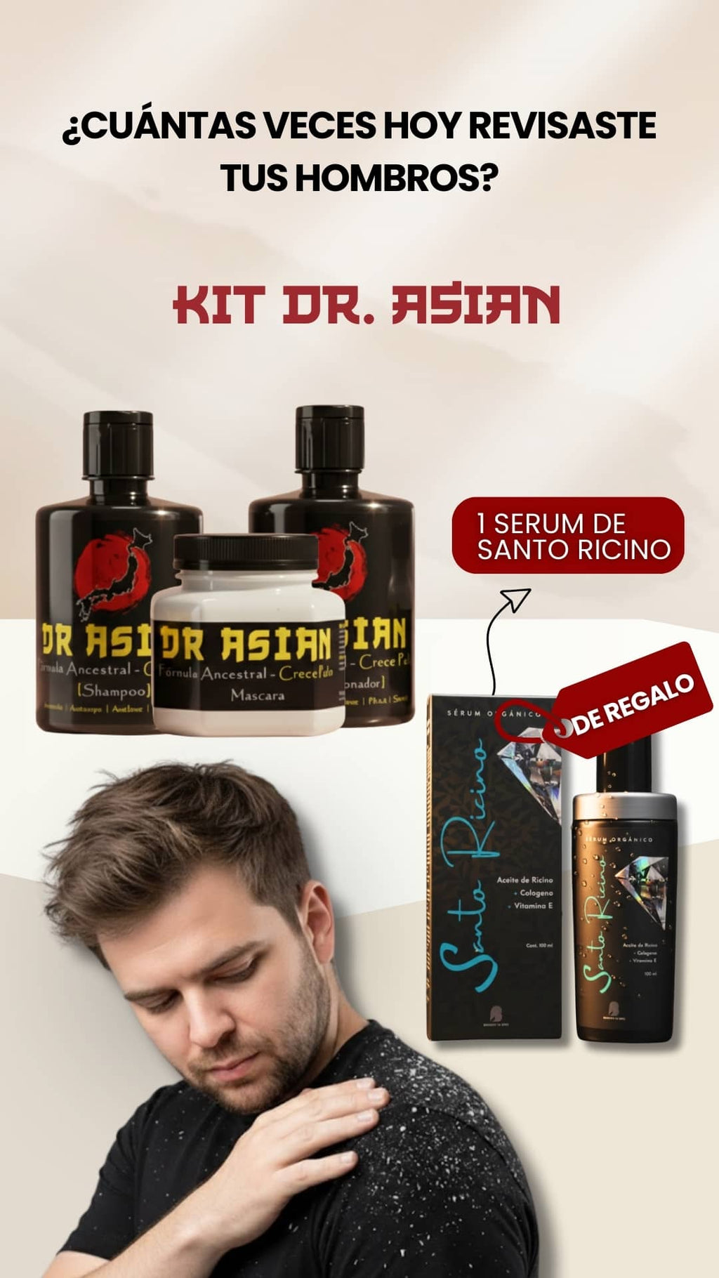Kit Anticaída y Anticaspa Dr. Asian + Sérum Ricino de Regalo - Blondas Cosmeticos | Blondas Paraguay