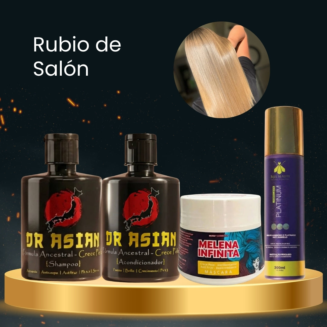 Máscara Melena Infinita Mona + Matizador Perolado Mel Beauty + Shampoo de Caballo Crece Pelo Dr Asian + Acondicionador de Caballo Crece Pelo Dr Asian · 4 productos — Quema de San Juan