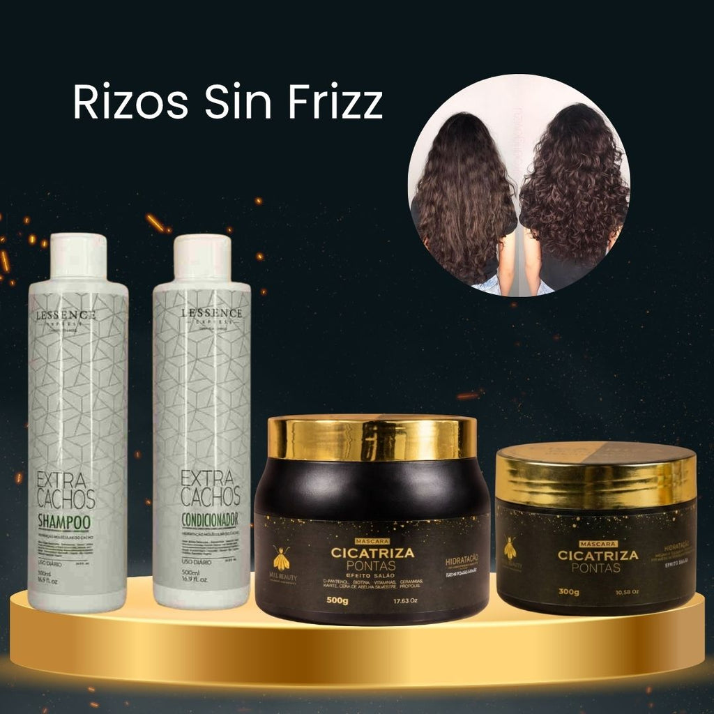 Máscara Cicatriza Pontas Mel Beauty + Máscara Cicatriza Pontas Mel Beauty + Kit Extra Cachos Lessence · 3 productos — Quema de San Juan