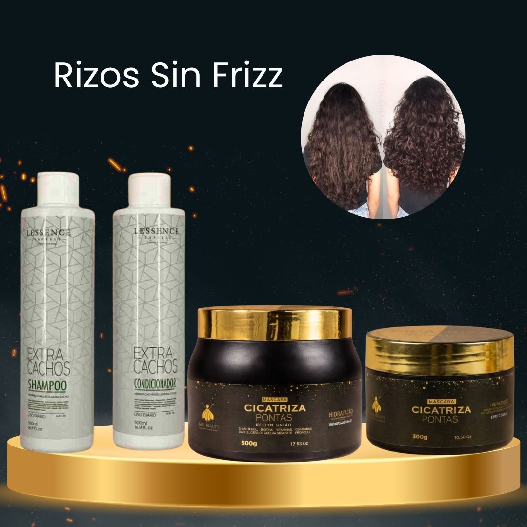 Máscara Cicatriza Pontas Mel Beauty + Máscara Cicatriza Pontas Mel Beauty + Kit Extra Cachos Lessence · 3 productos — Quema de San Juan