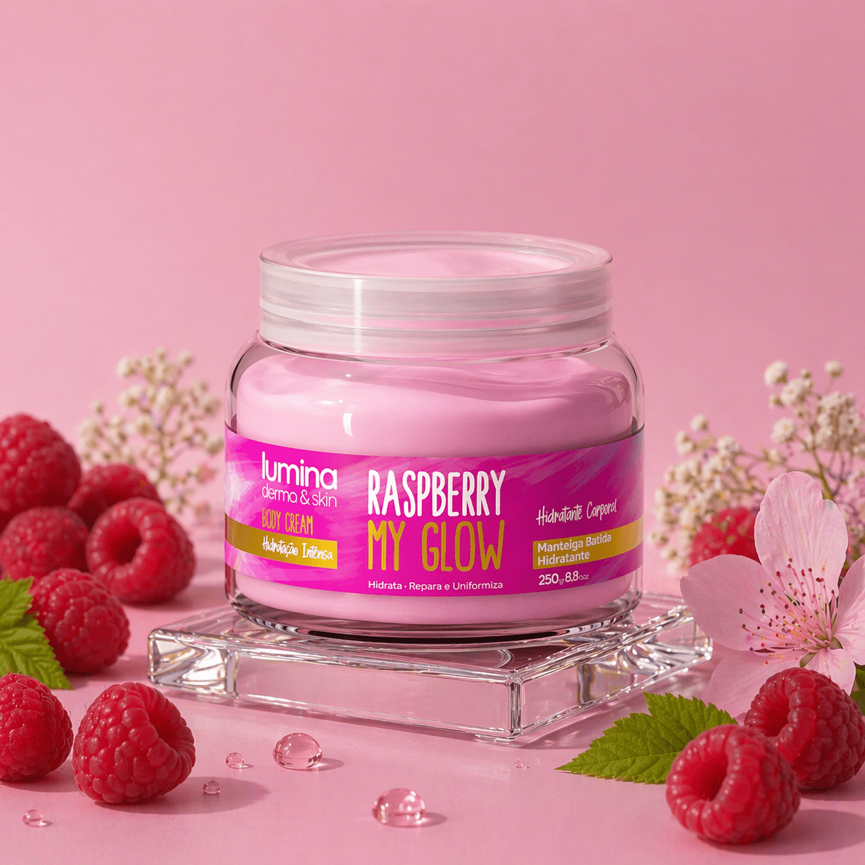 Lumina Hidratante Corporal Raspberry My Glow 250 gr - Lumina | Blondas Paraguay