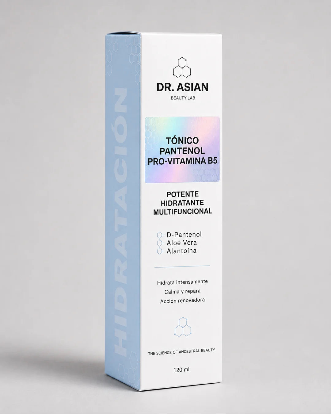 Caja del Tónico Pantenol Pro-Vitamina B5 Dr. Asian, línea Hidratación
