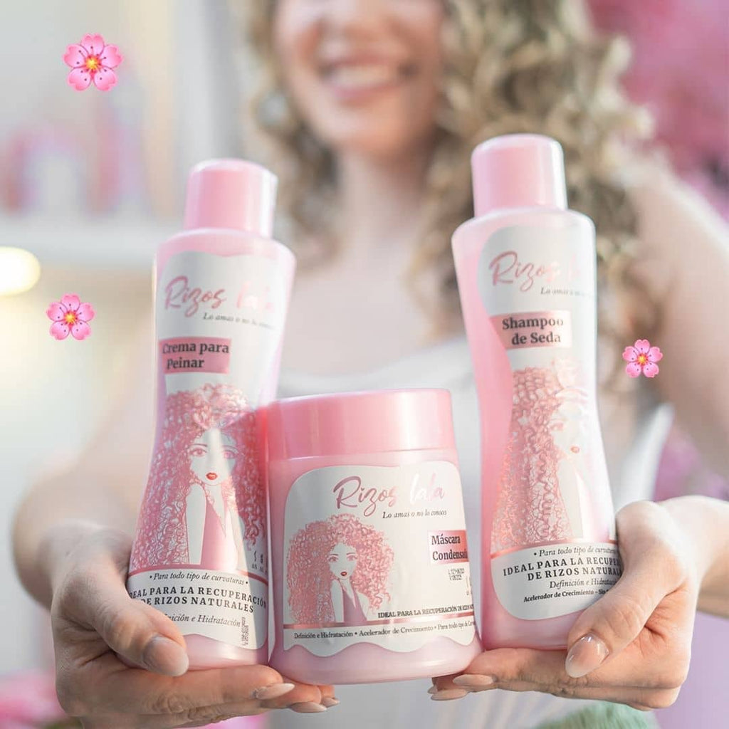 Kit básico Rizos Lala - Recuperación de Rizos, Rulos y Ondas - Kit Efecto Porcelana – Ritual Completo de 6 Pasos • Piel Luminosa en 7 Días
