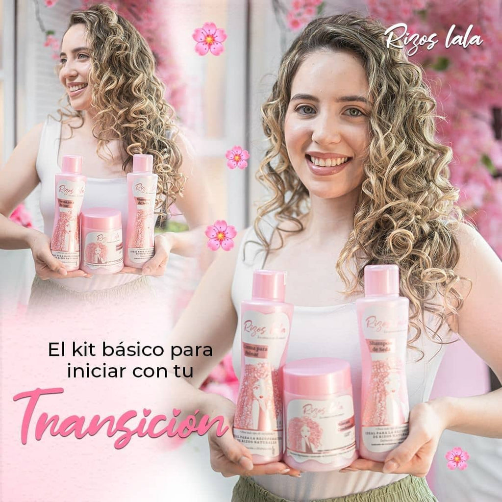 Kit básico Rizos Lala - Recuperación de Rizos, Rulos y Ondas - Kit Efecto Porcelana – Ritual Completo de 6 Pasos • Piel Luminosa en 7 Días