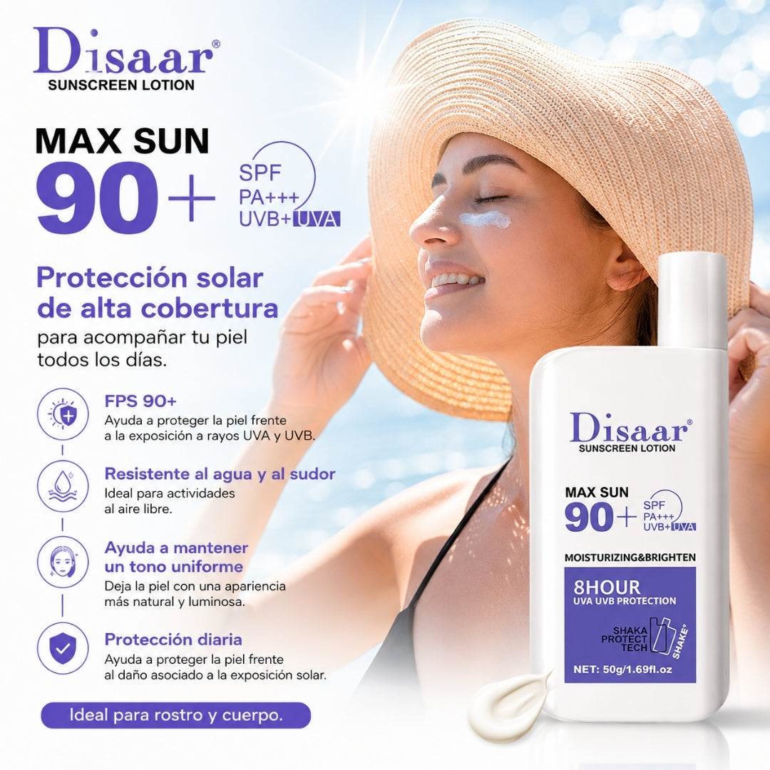 Disaar Sunscreen Max Sun 90 + Uvb + Uva 50 gr