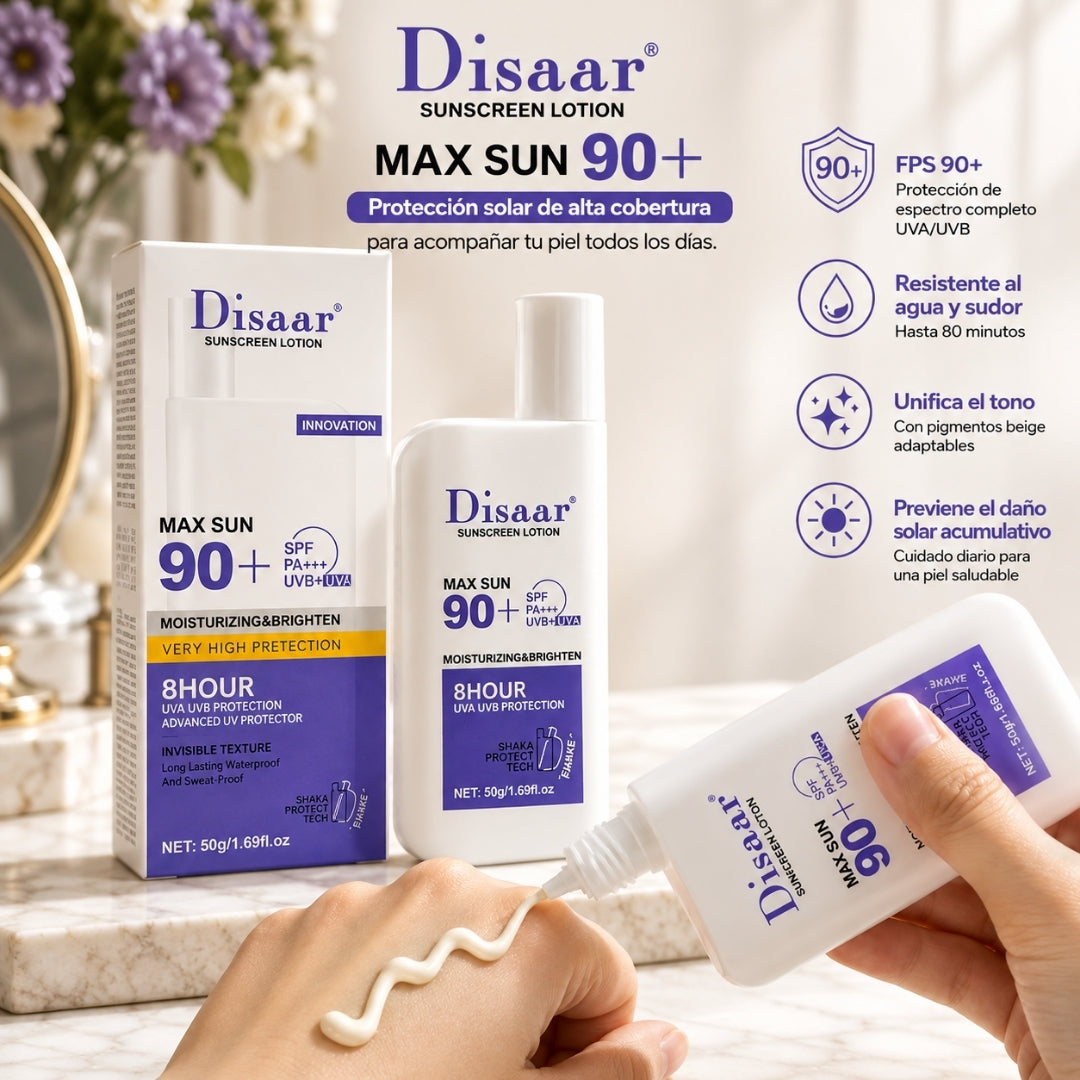 Disaar Sunscreen Max Sun 90 + Uvb + Uva 50 gr