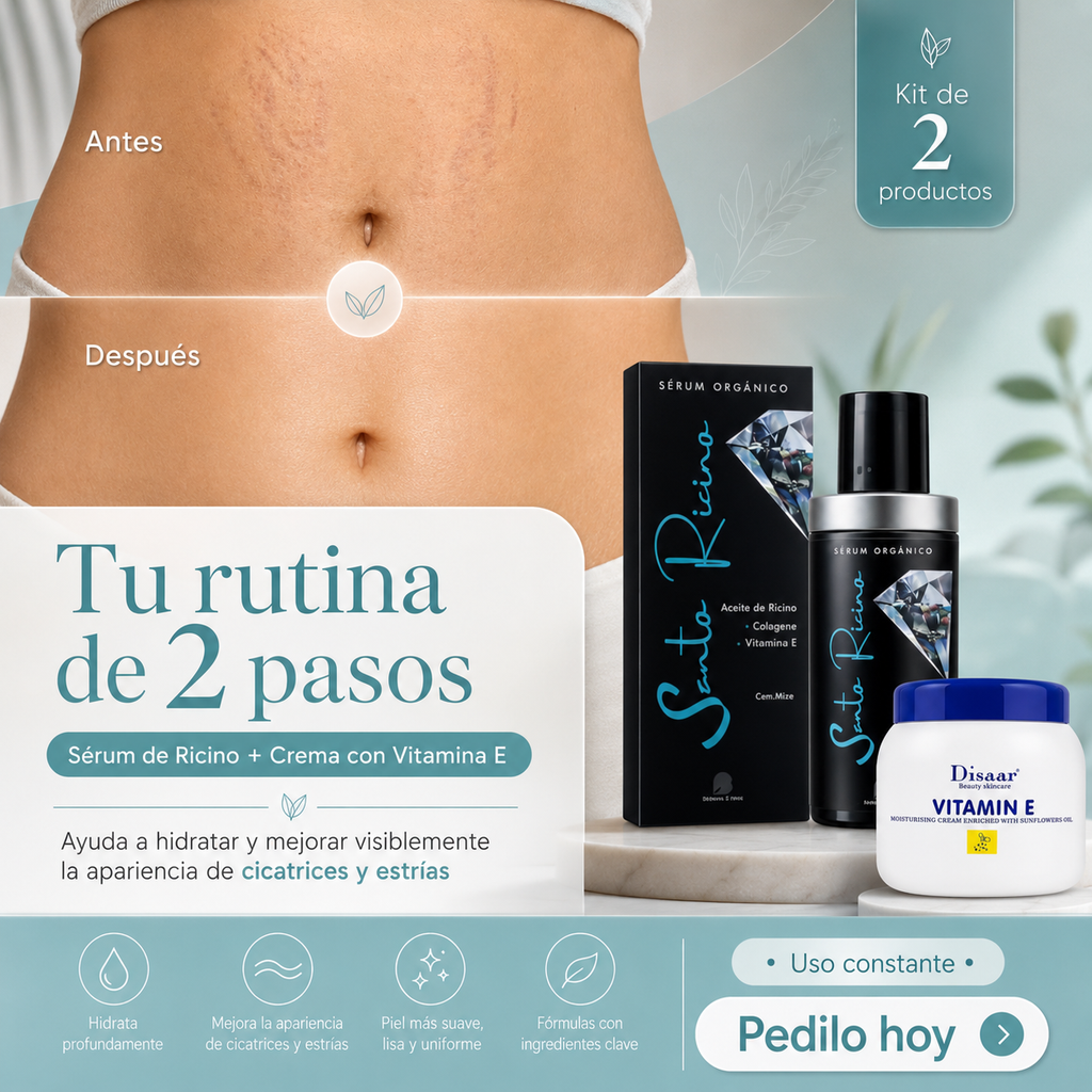 CHAU ESTRIAS - Sérum de Ricino + Crema con Vitamina E