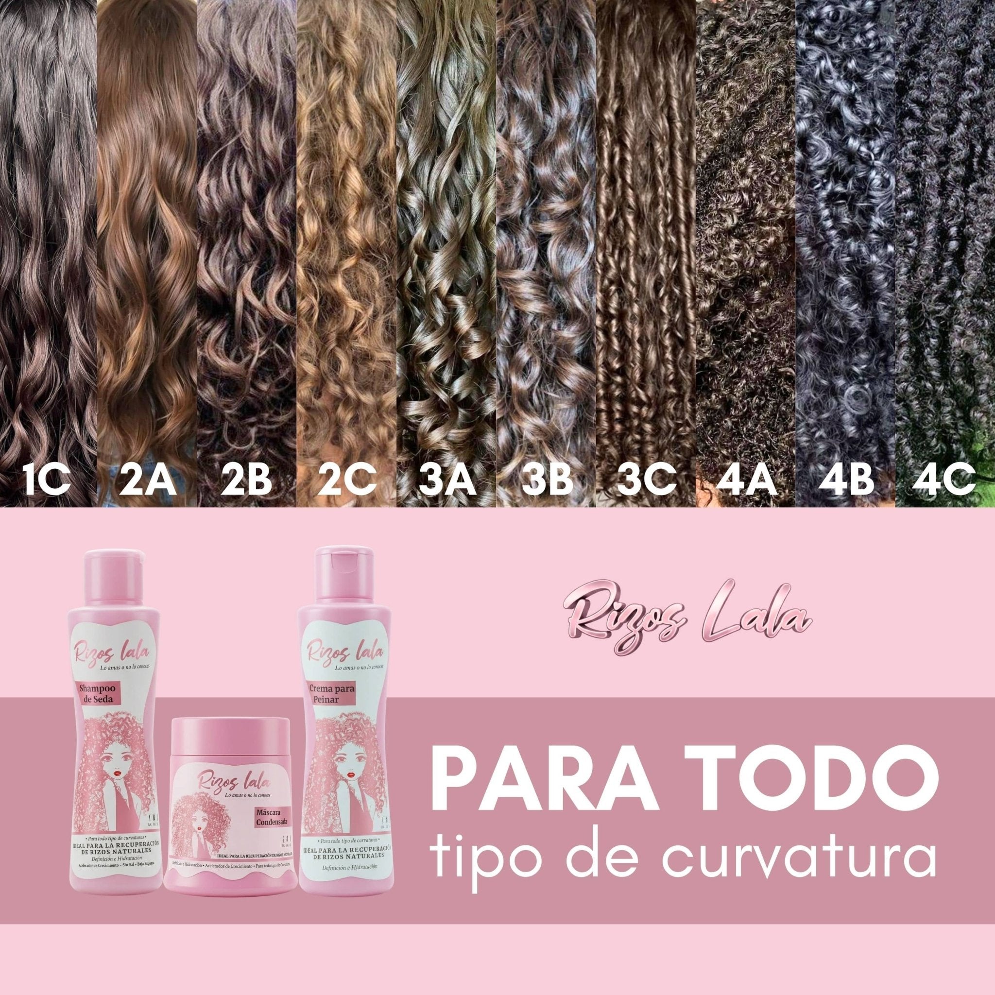 Kit básico Rizos Lala - Recuperación de Rizos, Rulos y Ondas - Kit Efecto Porcelana – Ritual Completo de 6 Pasos • Piel Luminosa en 7 Días