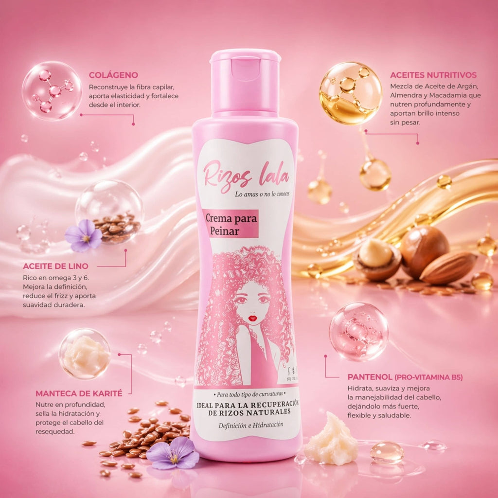 Kit Finalizador Rizos Lala - Definición y activación de Rizos - Kit Efecto Porcelana – Ritual Completo de 6 Pasos • Piel Luminosa en 7 Días