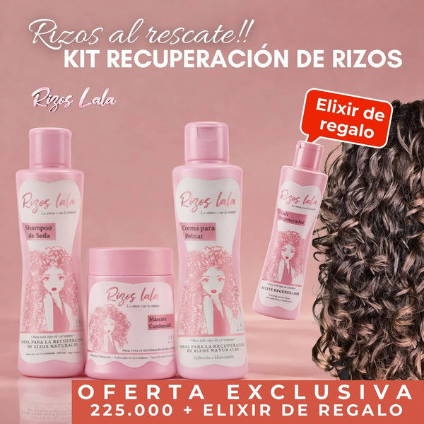 Rizos Lala Kit Kit Rescate de Rizos + Elixir de Regalo - Rizos Lala