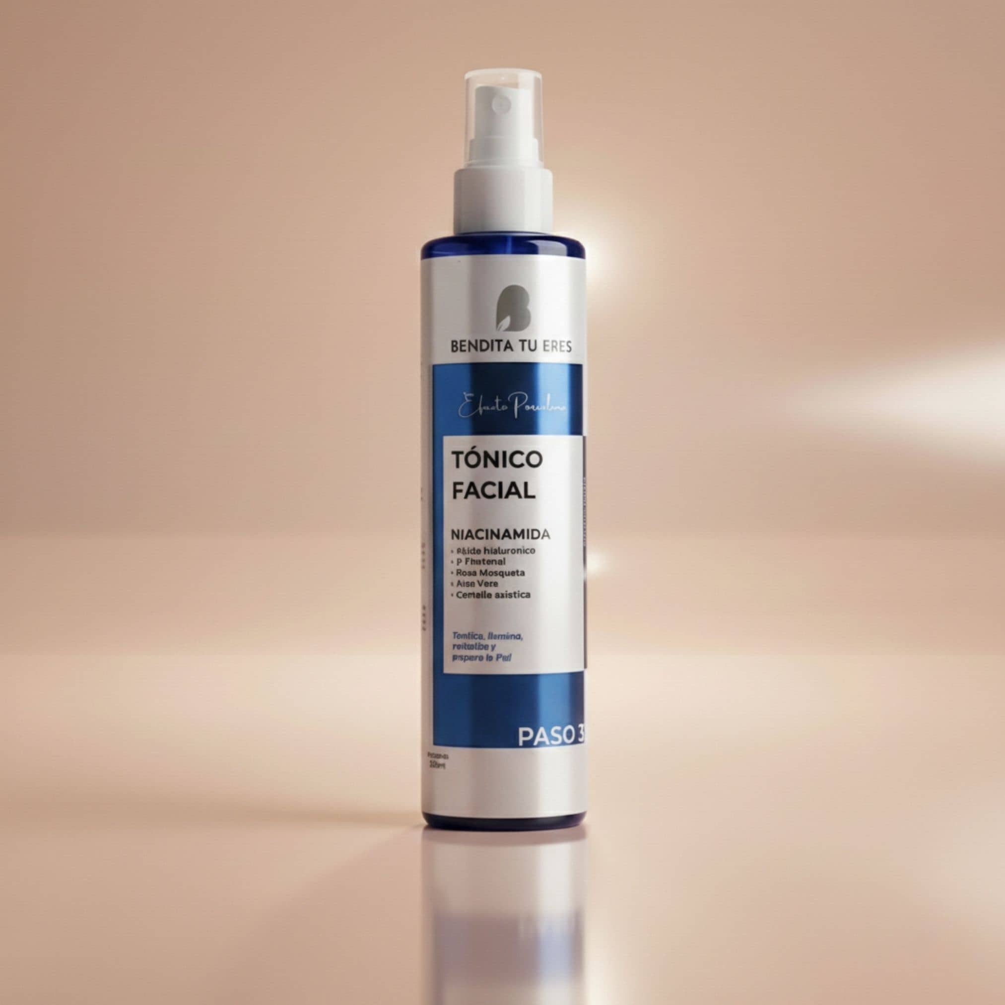 Serum Noche Efecto Porcelana Bendita Tu Eres + Tónico Facial Niacinamida Bendita Tu Eres + Crema Reparadora Anti Cicatrices + Limpiador Facial Bendita Tu Eres · 4 productos — Quema de San Juan - Blondas | Blondas Paraguay