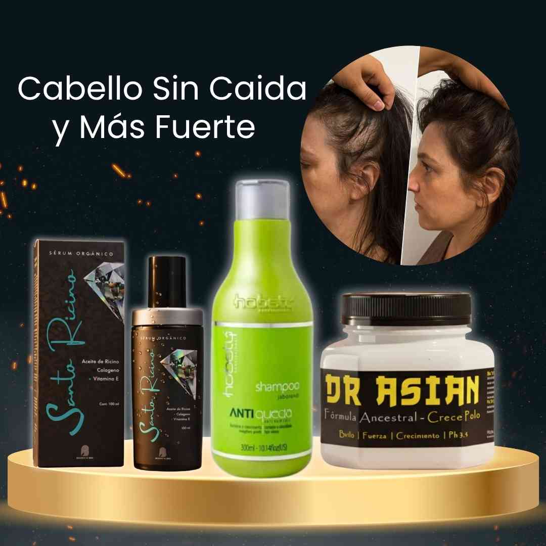 Shampoo Antiqueda Hobety + Serum Multifuncional de Ricino Bendita Tu Eres + Mascarilla Crece Pelo Dr Asian · 3 productos — Quema de San Juan - Blondas | Blondas Paraguay