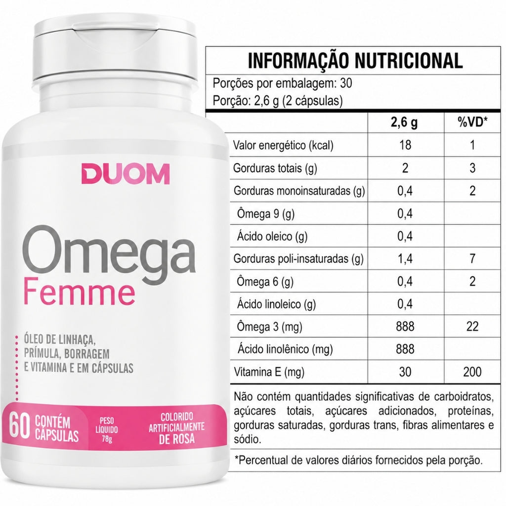 Duom Omega Femme  + Linhaca +  Boggage 60 Caps
