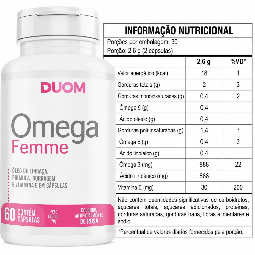 Duom Omega Femme  + Linhaca +  Boggage 60 Caps
