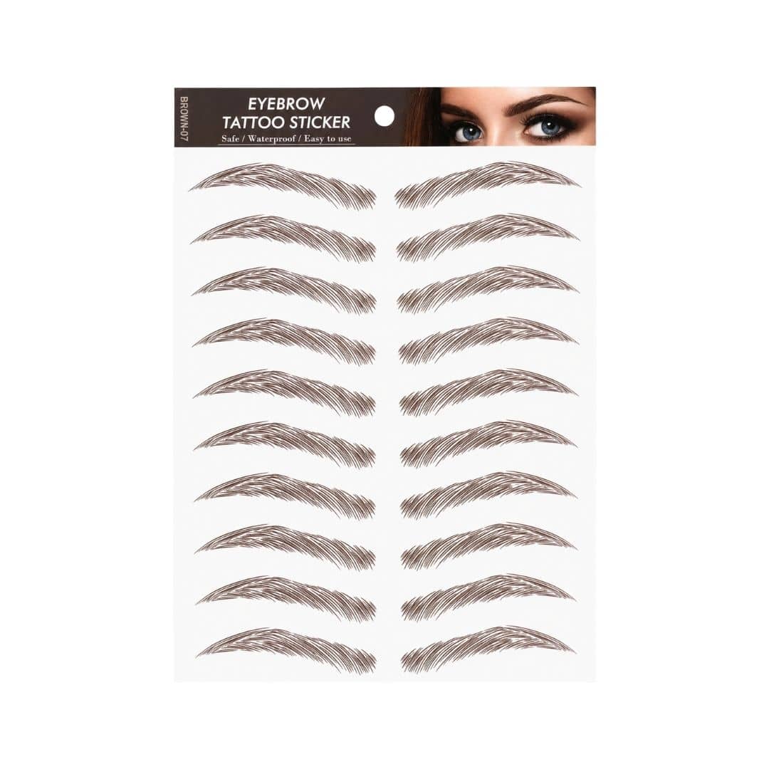 TATOO STICKER CEJA MARRON N° 7 UNID X 1 UNID - Blondas Cosmeticos | Blondas Paraguay