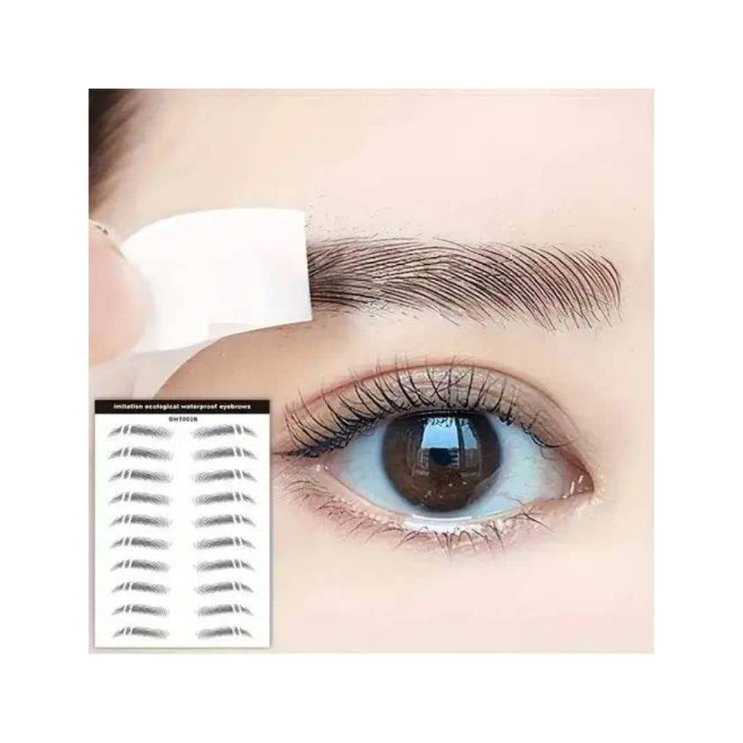TATOO STICKER CEJAS MARRONESN°3 TIRA X 10 UNID - Blondas Cosmeticos | Blondas Paraguay