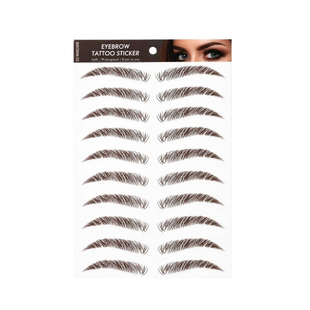 TATOO STICKER CEJAS MARRONESN°3 TIRA X 10 UNID - Blondas Cosmeticos | Blondas Paraguay
